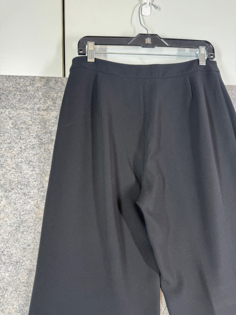 Georges Rech Black Wide Leg Pants High Waist Minimalist Tailored Career Size 42 - Picture 15 of 16